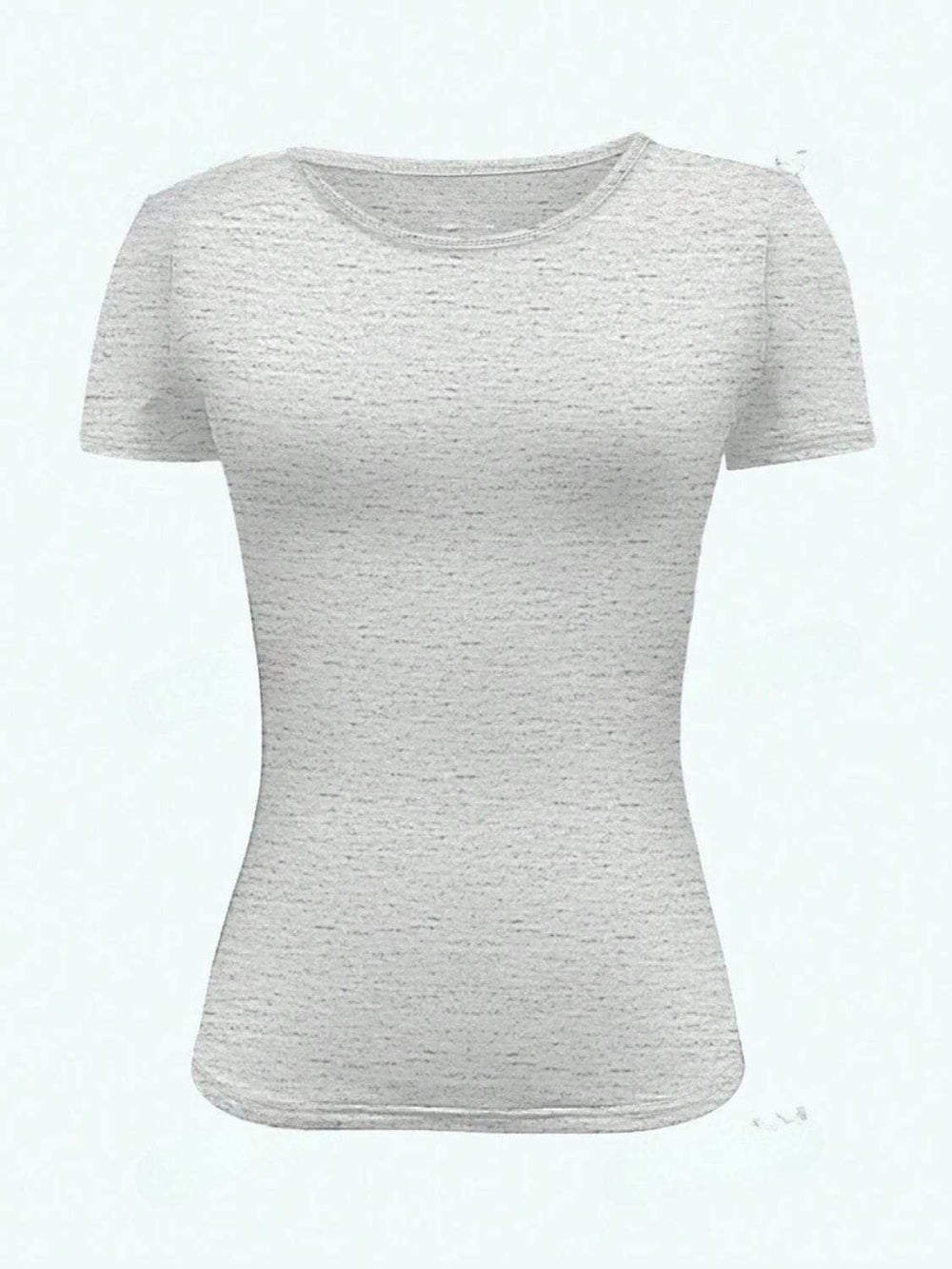 Round Neck Short Sleeve T-Shirt - Trendsi - Flyclothing LLC