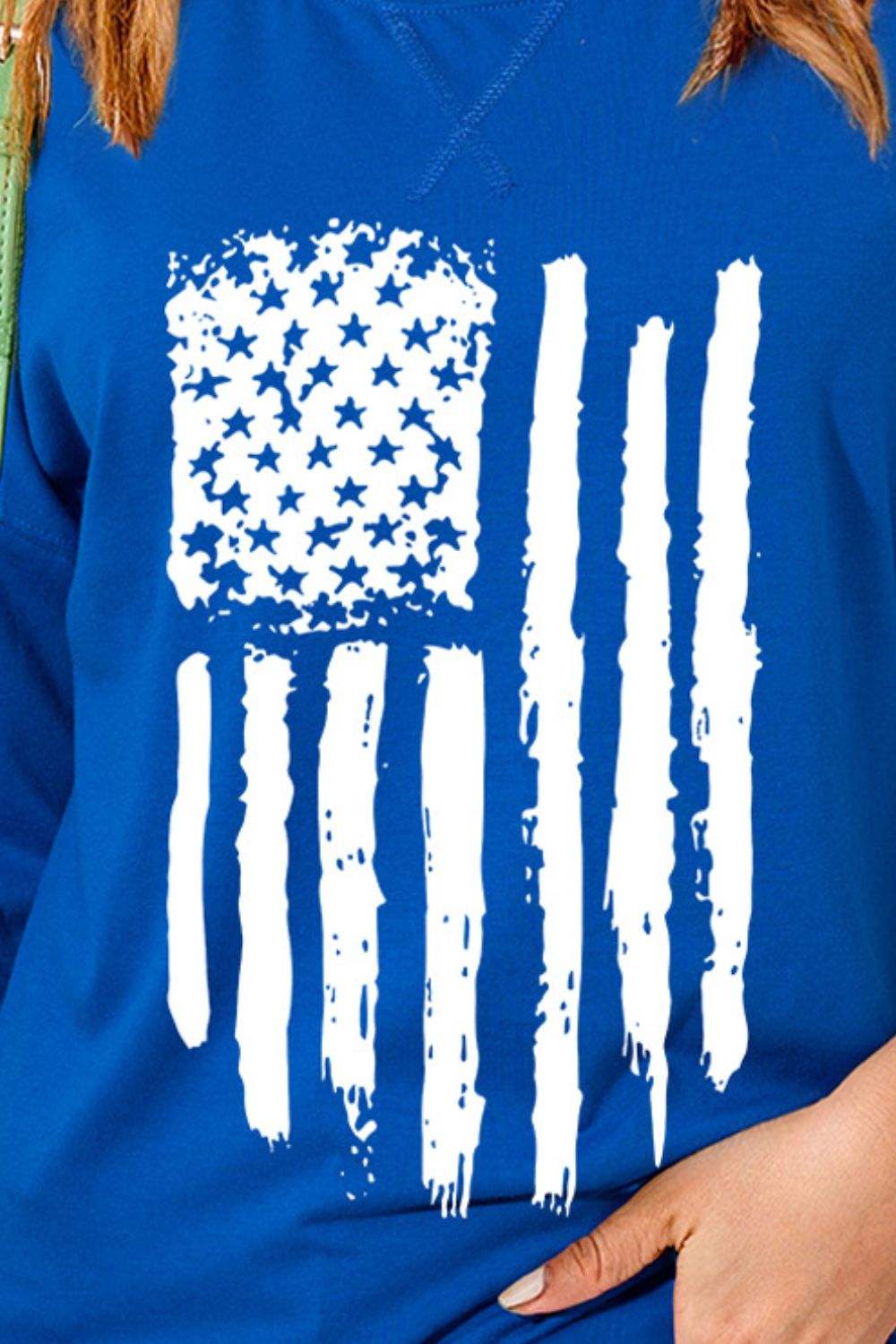 US Flag Round Neck Short Sleeve T-Shirt - Trendsi - Flyclothing LLC