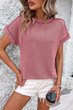 Striped Round Neck Short Sleeve T-Shirt - Trendsi - Flyclothing LLC