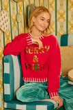 BiBi Christmas Theme Sequin Lattering Sweater - Trendsi - Flyclothing LLC