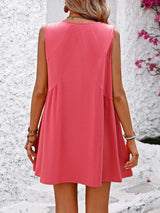 V-Neck Sleeveless Mini Dress - Trendsi - Flyclothing LLC