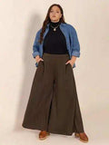 Plus Size Wide Leg Pants with Pockets - Trendsi - Flyclothing LLC
