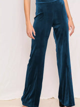 Full Size Velvet Wide Leg Pants Plus Size - Trendsi - Flyclothing LLC