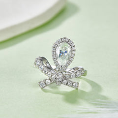 1 Carat Moissanite Zircon 925 Sterling Silver Ring - Trendsi