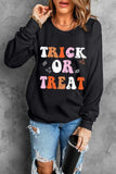 Letter Graphic Round Neck Long Sleeve Sweatshirt - Trendsi - Flyclothing LLC