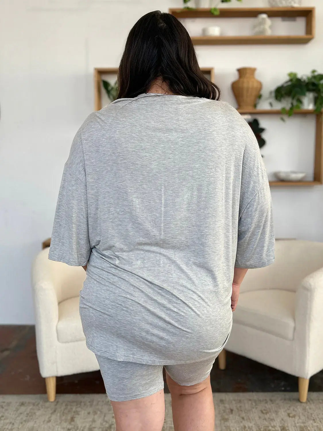 Basic Bae Bamboo Full Size Round Neck Drop Shoulder T-Shirt and Shorts Set - ShopBasicbae - Flyclothing LLC