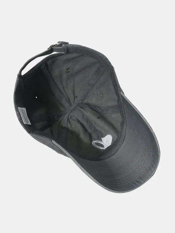 Embroidered Heart Washed Cotton Baseball Cap - Trendsi - Flyclothing LLC