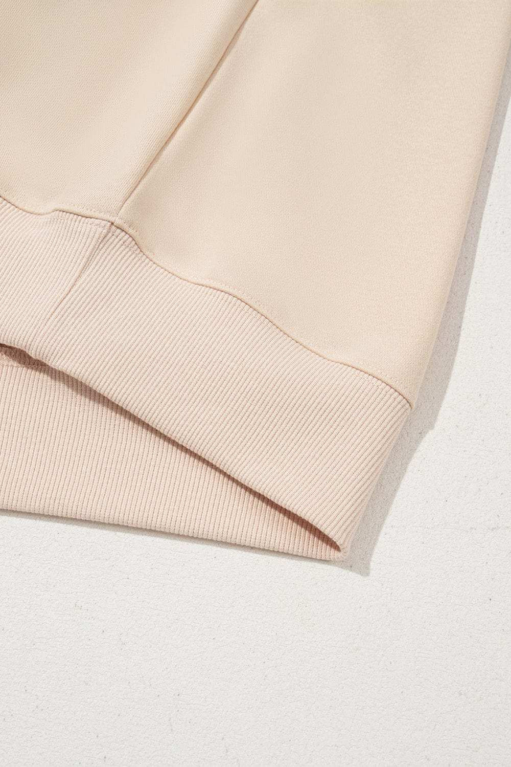 THANKS Round Neck Long Sleeve Sweatshirt - Trendsi - Flyclothing LLC