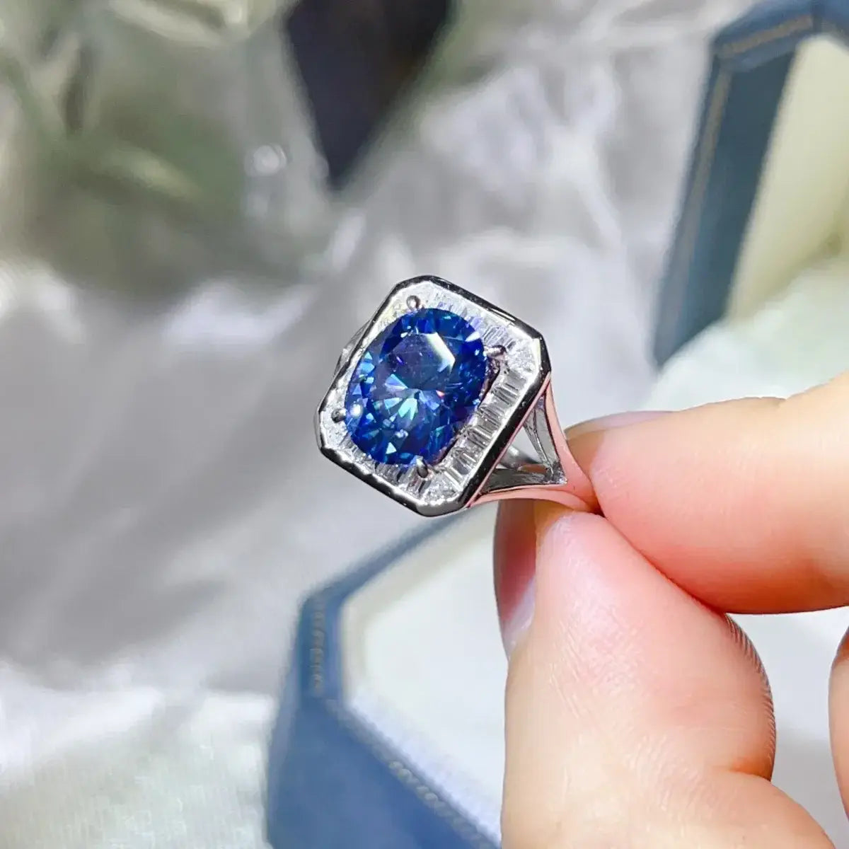 3 Carat Moissanite Square Ring - Trendsi - Flyclothing LLC