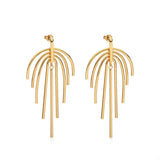 18K Gold-Plated Geometric Earrings - Trendsi - Flyclothing LLC