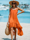 Ruffled Scoop Neck Sleeveless Dress - Trendsi