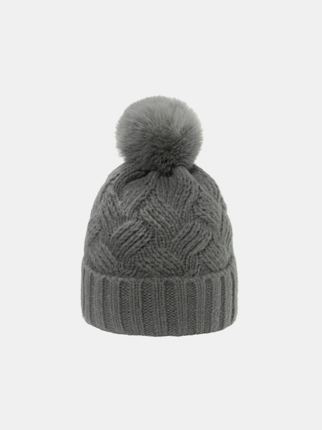 Roll Rim Cable-Knit Hat - Trendsi