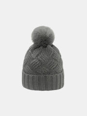 Roll Rim Cable-Knit Hat - Trendsi