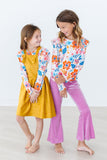 SALE Colorful Carnations L/S Ruffle Tee - Mila & Rose ®