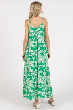 Mittoshop Printed V-Neck Maxi Cami Dress with Pockets - Trendsi
