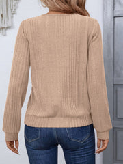 Round Neck Long Sleeve T-Shirt - Trendsi