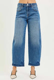 RISEN Slouchy Cropped Barrel Jeans - Trendsi - Flyclothing LLC