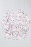 Printed Round Neck Long Sleeve Blouse - Trendsi - Flyclothing LLC