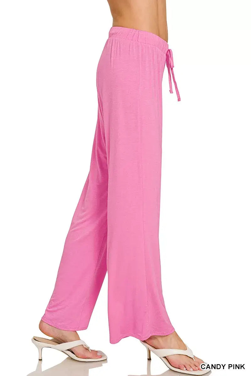 Zenana V-neck Oversized Top & Pants Set - Trendsi - Flyclothing LLC