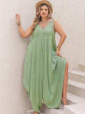 Plus Size Printed V-Neck Wide Leg Jumpsuit - Trendsi - Flyclothing LLC