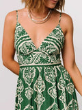 Printed V-Neck Maxi Cami Dress - Trendsi - Flyclothing LLC