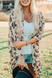 Printed Open Front Half Sleeve Cardigan - Trendsi - Flyclothing LLC