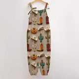Baha Ranch Cactus Boots Hat Western Overalls Jumpsuit - Baha Ranch Western Wear - Flyclothing LLC