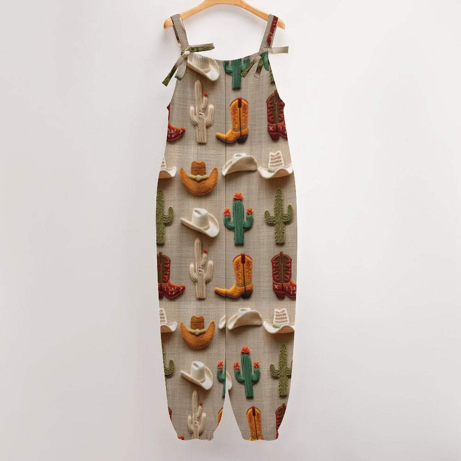 Baha Ranch Cactus Boots Hat Western Overalls Jumpsuit - Baha Ranch Western Wear - Flyclothing LLC