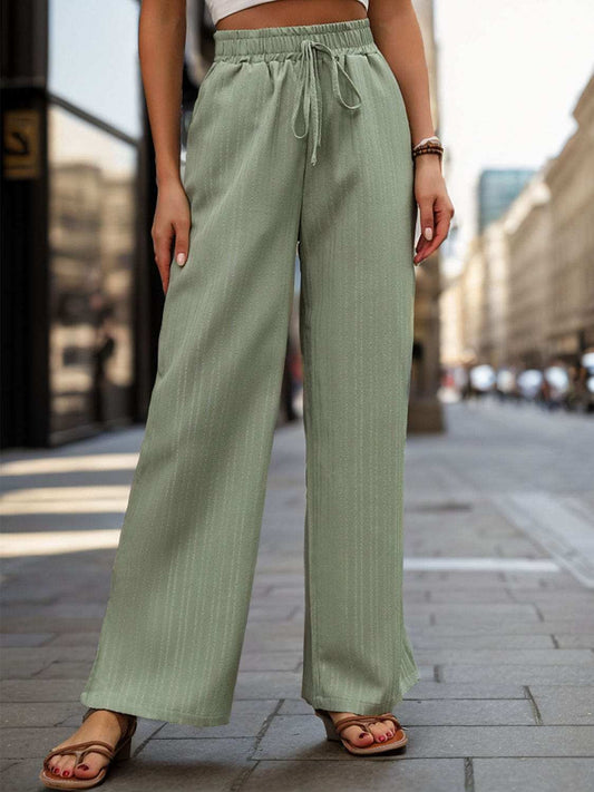 High Waist Wide Leg Pants - Trendsi - Flyclothing LLC