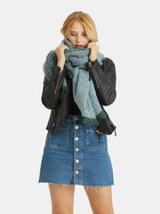 Raw Hem Heathered Polyester Scarf - Trendsi