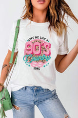 Graphic Round Neck Short Sleeve T-Shirt - Trendsi - Flyclothing LLC