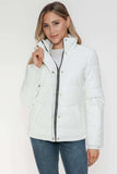 YMI Pocketed Zip Up Turtleneck Puffer Jacket - Trendsi - Flyclothing LLC