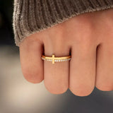 925 Sterling Silver Cross Ring - Trendsi - Flyclothing LLC