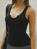 2 Piece Ribbed Wide Strap Tank - Trendsi - Flyclothing LLC
