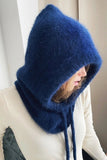 Drawstring Solid Color Thermal Knit Hat - Trendsi