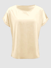 Round Neck Short Sleeve T-Shirt - Trendsi