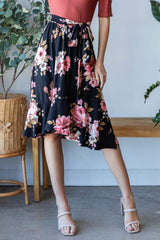 Reborn J Floral Wrap Ruffle Hem Skirt - Trendsi - Flyclothing LLC