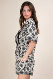 VERY J Plus Size Tropical Printed Shirt Top & Shorts Set - Trendsi