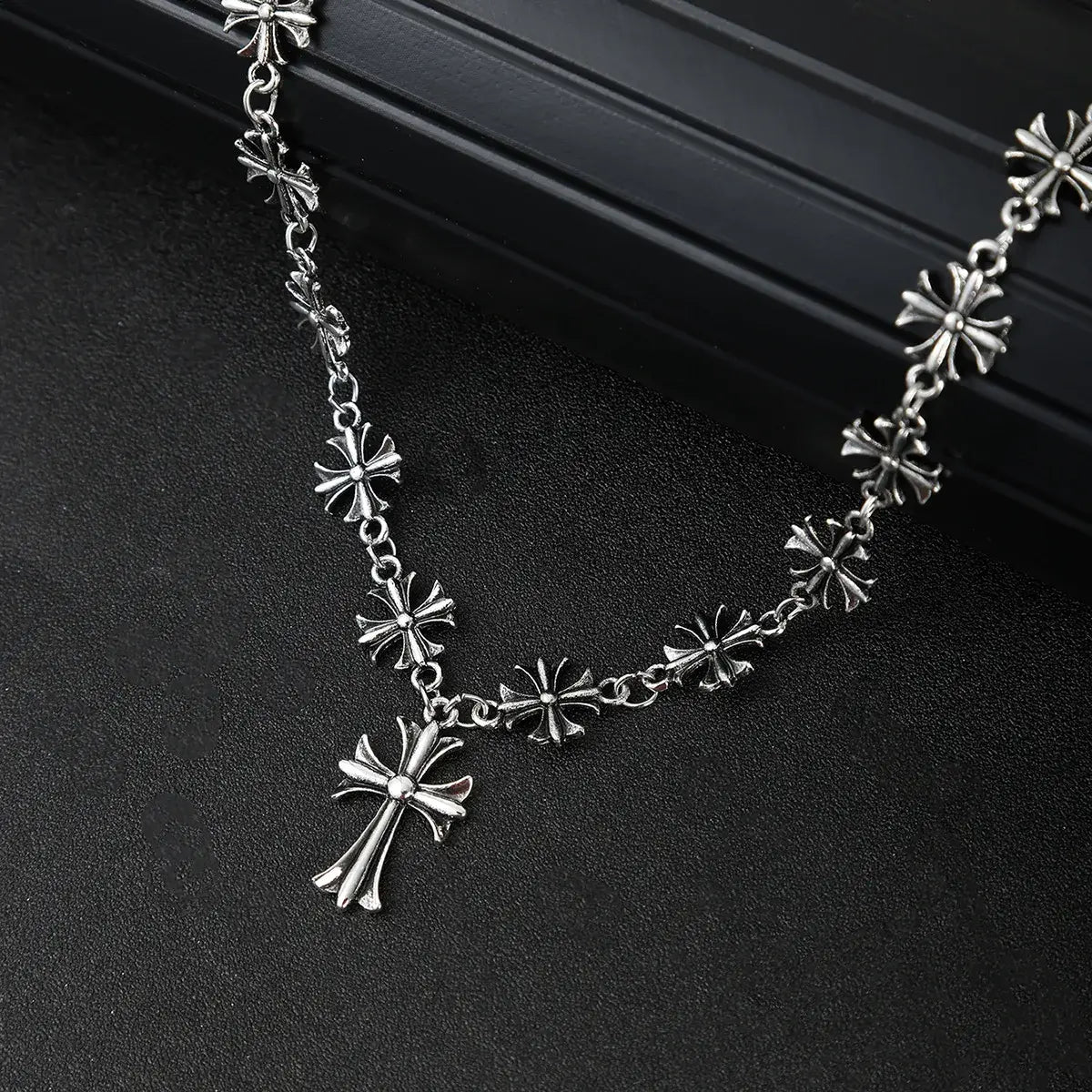 Cross Pendant Alloy Necklace - Trendsi - Flyclothing LLC
