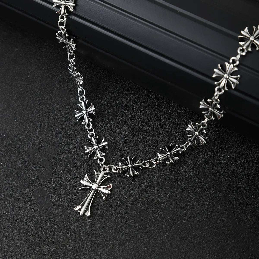 Cross Pendant Alloy Necklace - Trendsi - Flyclothing LLC