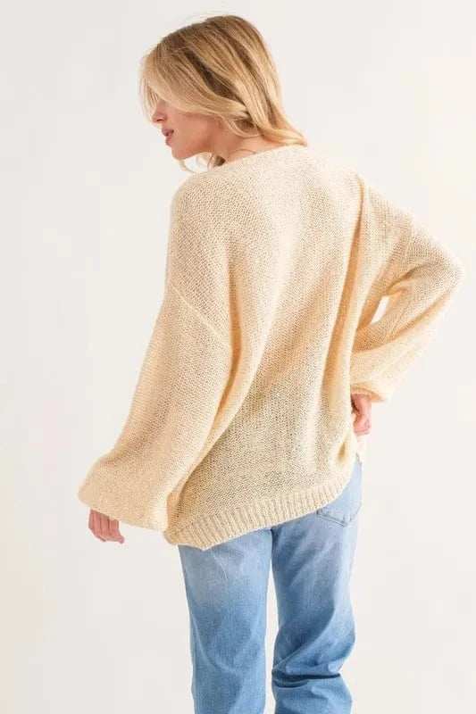 And The Why Sequined Light Weight Pullover Sweater - Trendsi - Flyclothing LLC