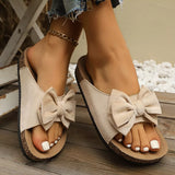 Comfortable Bow Decor Casual Sandals - Trendsi - Flyclothing LLC