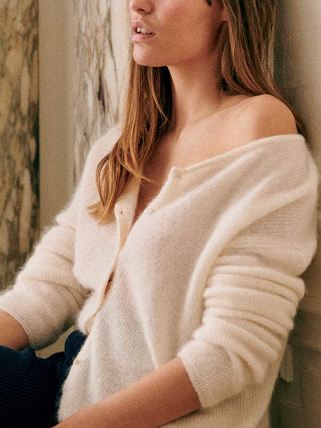 Button Down Long Sleeve Sweater - Trendsi - Flyclothing LLC