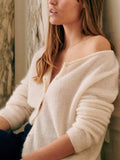 Button Down Long Sleeve Sweater - Trendsi - Flyclothing LLC
