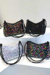 Sequin Double Strap Shoulder Bag - Trendsi