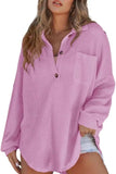 Half Button Long Sleeve Sweatshirt - Trendsi - Flyclothing LLC