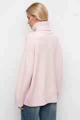 Basic Bae Turtleneck Dropped Shoulder Long Sleeve Sweater - ShopBasicbae - Flyclothing LLC