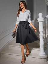 Tied Knee Length Skirt - Trendsi - Flyclothing LLC