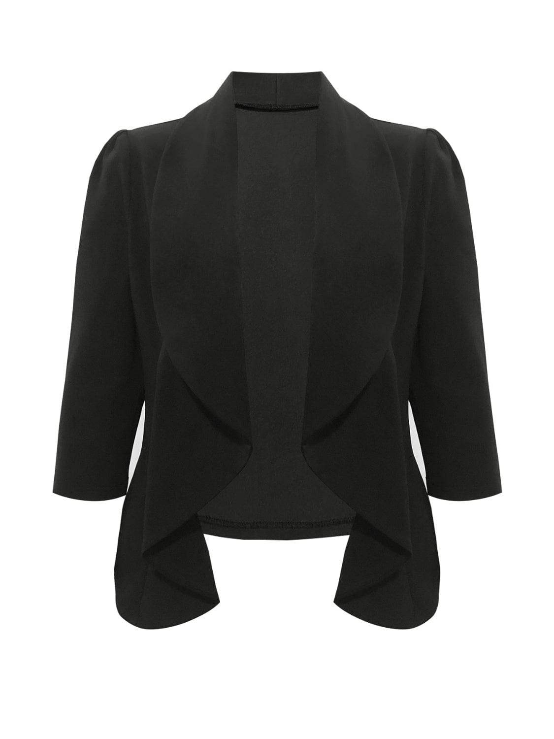 Three-Quarter Sleeve Blazer - Trendsi - Flyclothing LLC