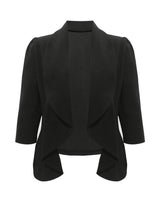 Three-Quarter Sleeve Blazer - Trendsi - Flyclothing LLC